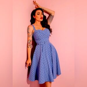 Vixen by Micheline Pitt Sunset Blue Maneater Swing Dress size Large